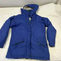 VTG LL Bean Penobscot Parka Jacket Women's S Full Zip Coat‎ Hood USA Made