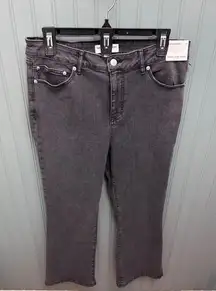 Marc New York Jeans Womens Size 10 Charcoal Wash Flare Cropped Denim Pants