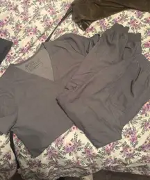 Grey FIGS Graphite Scrub Set Top Size Xs Women’s Xxs High waisted Petite Zemora Jogger Pants 