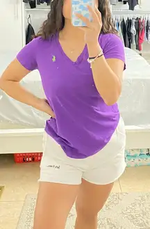 Ralph Lauren Sport Purple V Neck Shirt