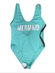 PrettyLittleThing Angela Baby Blue Mermaid Swim bathing suit one piece 12