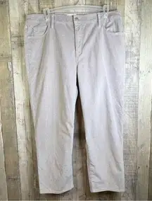 Universal Threads Universal Thread Size 18W Straight LEGO Cropped Gray Corduroy Pants w/5 Pockets