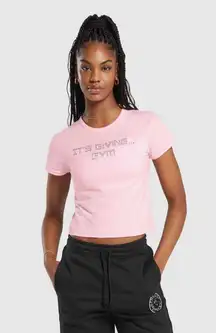 ITS GIVING GYM BABY T-SHIRT Women’s Size Large