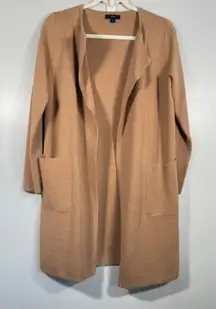 J.Crew Camel Merino Blend Sweater Coat Cardigan Quiet Luxury Cozy Neutral XS