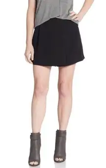 High Waist Black Wrap Pleated Skort sz 10