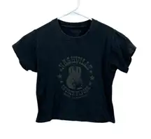 Brandy Melville John Galt Nashville Gray Cropped Tee one size