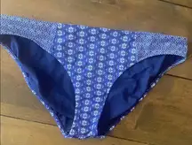 Athleta navy blue print bikini bottom full coverage size‎ XL
