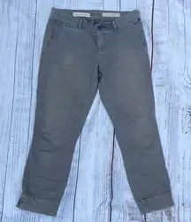 Pilcro and the Letterpress Gray Ankle Cropped Jeans