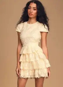 Lulus Worth the wait sequin ruffled mini dress M