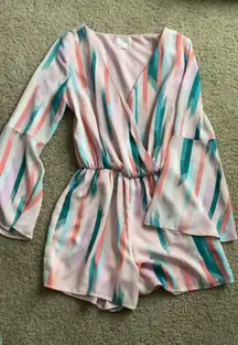 cute patterned long sleeve romper
