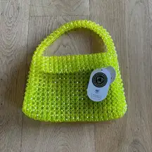 Melie Bianco Sherry Beaded Handbag in Lime Green