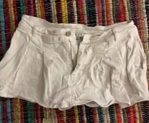 White Denim Skort 