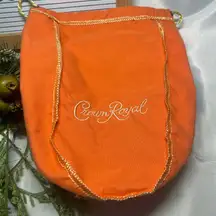 Crown Royal Peach Limited Edition Drawstring Bag 750ml Orange Gold Trim