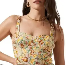 ASTR the Label Monet Floral Bustier Crop Top