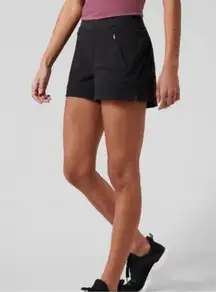 Athleta Trekkie North Ripstop Stretch Athletic Shorts Hiking Outdoor Gym Black 4