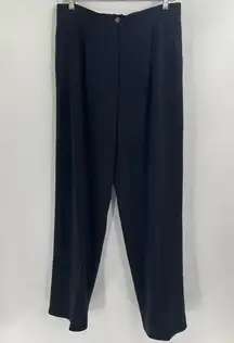 Chanel  Boutique Black Wool Silk-Lined Wool Trousers Dress Pants Size 42 Us 10