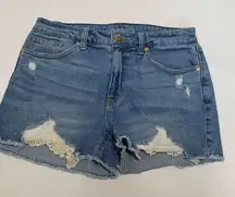 Wild Fable Crotchet Distressed Frayed Denim Short