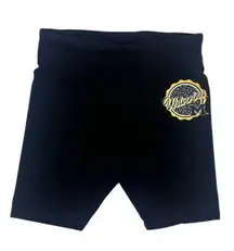 NCAA Michigan Wolverines Women's Mid-Waist Biker Shorts in Black, Large