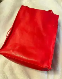 Red Faux Leather Bag