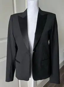 Theory Black Tailored Blazer with Notched Lapels