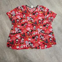 Disney Minnie Mouse Scrub Top Size 2XL