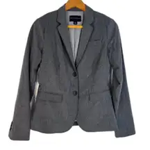 Banana Republic Business Blazer Pin Striped Fitted Single Breasted Size 2 Basic