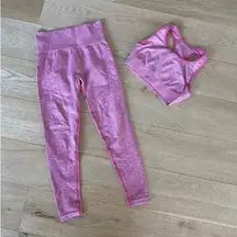 Lilia's Active - Racerback Sports Bra & Leggings in Pink