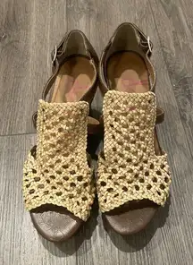 jellypop shoes size 9 wedge brown