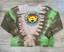 Grateful Dead Forever Teddy Graphic Shirt Tie Dye Sweater Sz XXL Grunge Band Tee