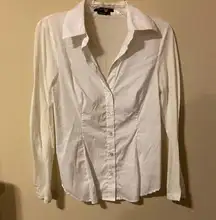 BCBG button up white shirt nwot size small