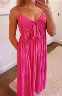 These Three Boutique Pink Bow Maxi Dress