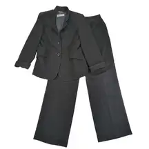 Max Mara Black Wool Blend Suit Blazer Pants Womens 12 Italy Business Casual