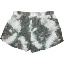 Nordstrom Abound NEW Green Tie-Dye Waffle Knit Pull On Lounge Shorts Size Large