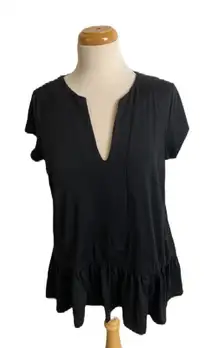 #511  SUSANA MONACO Black Stretch Blouse