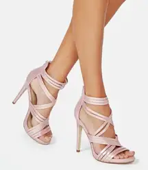 JUSTFAB Party Pleaser Strappy Heeled Sandal
size 7.5 BIN 16