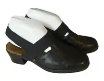 Naot Women Brown Leather Mule Size 7.5 (38 EU Slingback Block Heel Wedge Slip On