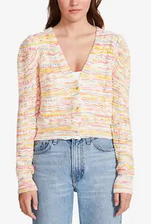BB Dakota Steve Madden Y2K Boho Knit Button Cardigan Sweater – Size M