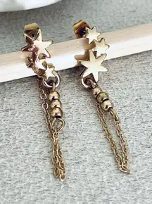 Star + chain earrings