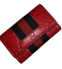 Gucci Authentic  6 Ring Red Leather Key Holder