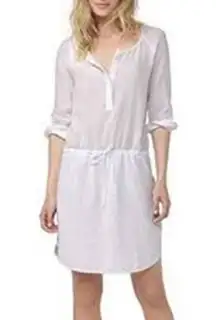 James Perse Standard 0/XS Milk White Cotton Crepe Raglan Sundress Swim Cover-Up