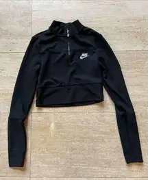 Nike Black‎ Cropped Half Zip Pullover Women's S