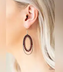 Marry Into Money Red Earrings