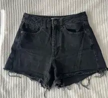 Garage Black Denim Mom Shorts 0