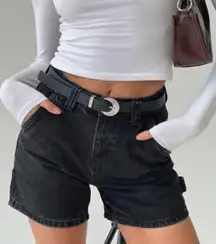 Black Carpenter Princess Polly Lou Denim Shorts 6