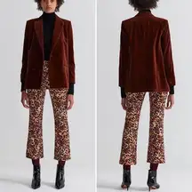 AG The Jodi Crop Untamed Camo Cognac Leopard