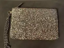 EXPRESS Glittery Clutch with Chain Strap