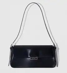 BY FAR Tilda Semi Patent Leather Bag in Black