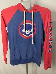 Chicago Cubs New Era Women's Performance‎ Pullover Hoodie - Royal/Red Size small