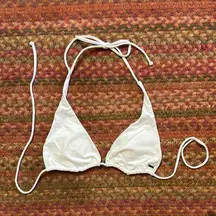 LIKE NEW WHITE O’NEILL TRIANGLE HALTER BIKINI TOP