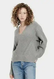 💕UGG💕 Alva Deep V-Neck Sweater Gray Heather NWT